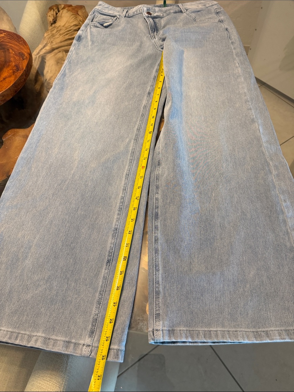 HALARA Light Blue Wide Leg Jeans